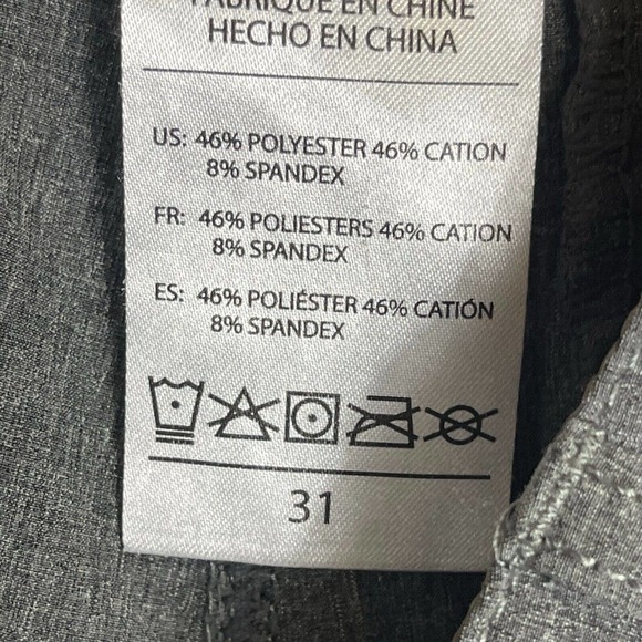 Cova Performance Shorts Mens 31 Gray Mid Rise Zip Pocket Stretch - Picture 10 of 14